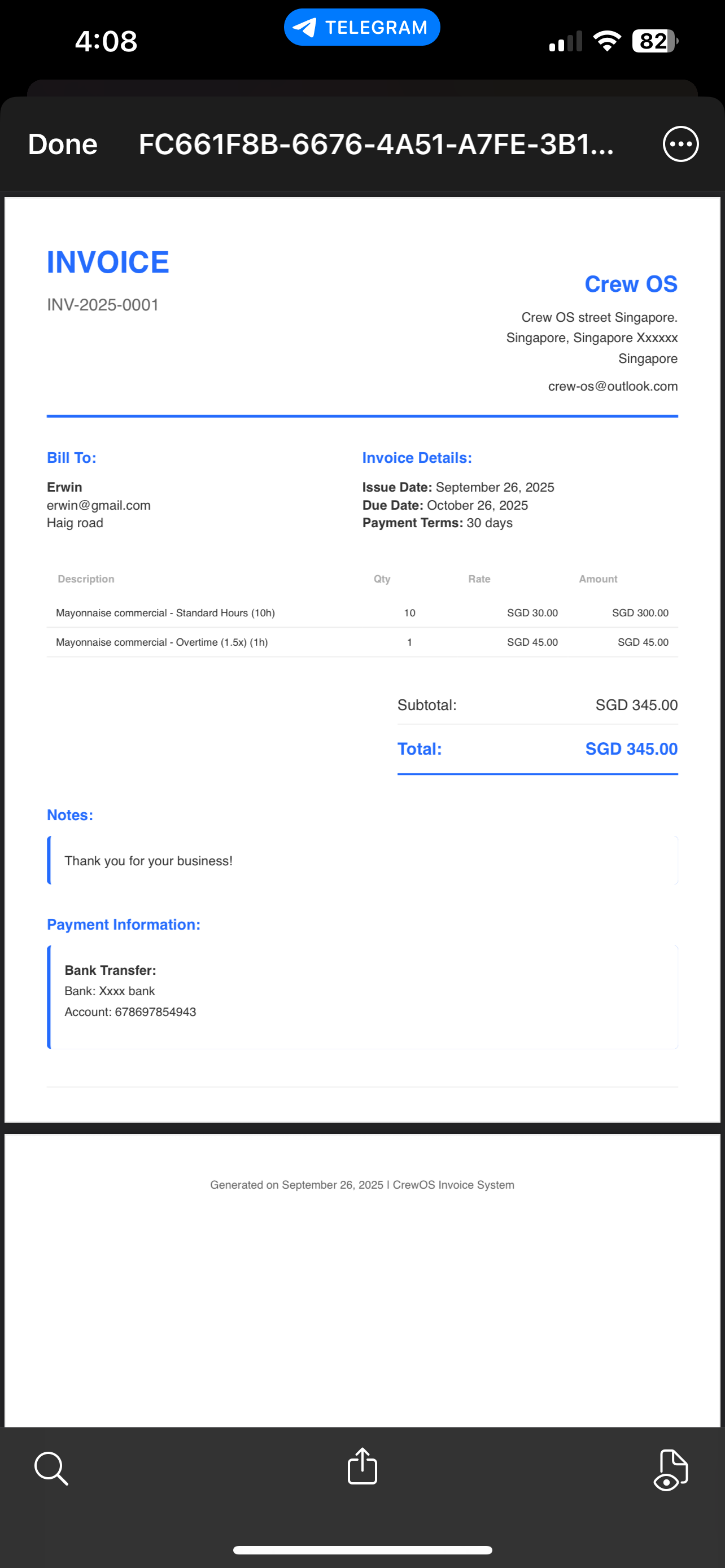 Invoice PDF